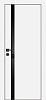 Межкомнатная дверь PX-8  черная кромка с 4-х ст. Белый